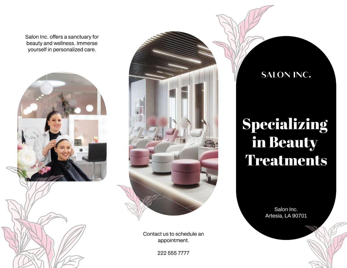 Salon Treatment Brochure