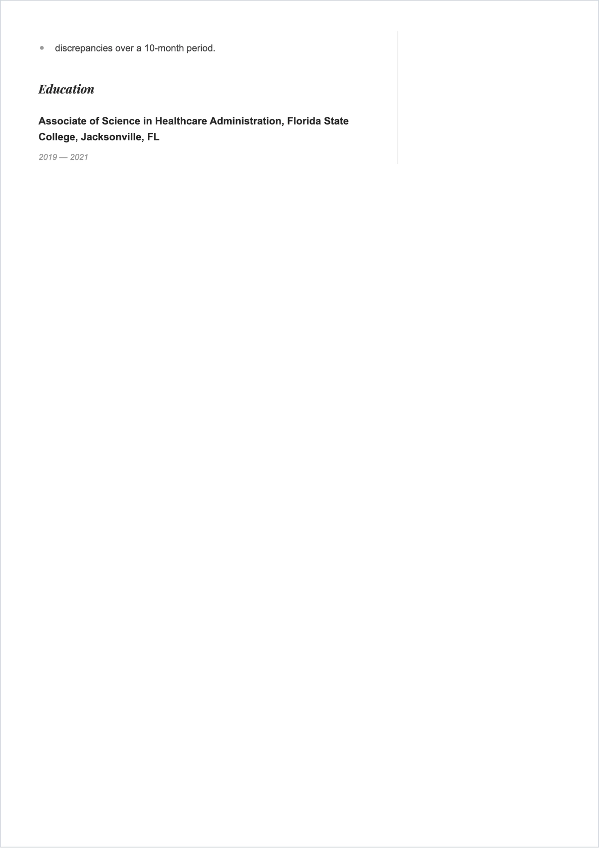 Free Medical Receptionist ATS Resume Template, AI Resume Builder