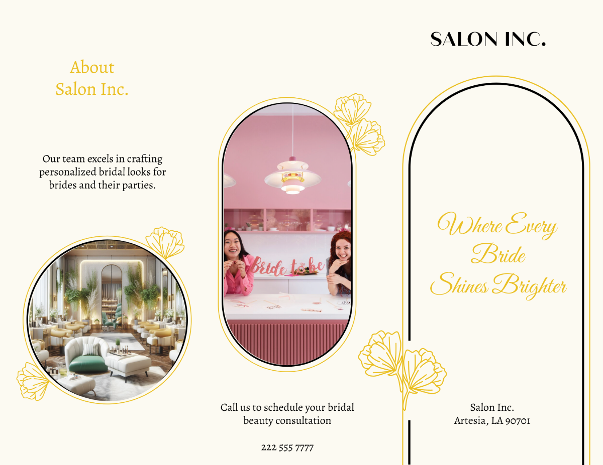 Salon Bridal Services Brochure