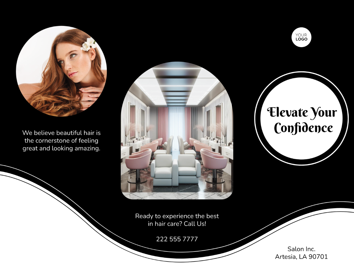 Salon Haircare Brochure Template - Edit Online & Download