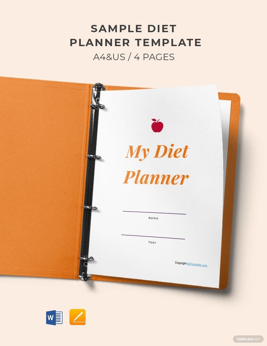 Free Sample Diet Planner Template