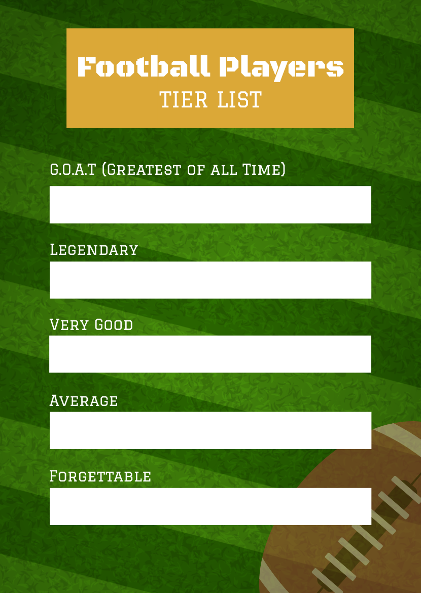 Football Players Tier List