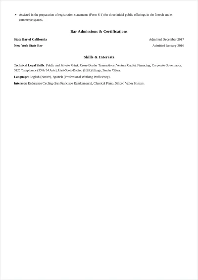 Free Attorney ATS Resume Template, AI Resume Builder