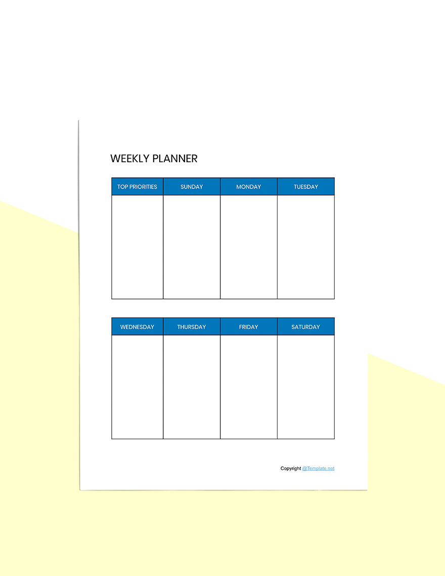 Basic Digital Planner Template Editable