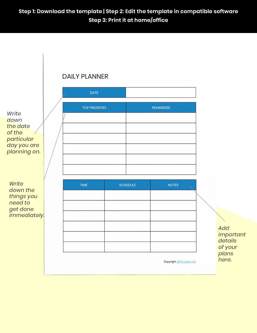 Basic Digital Planner Template Download