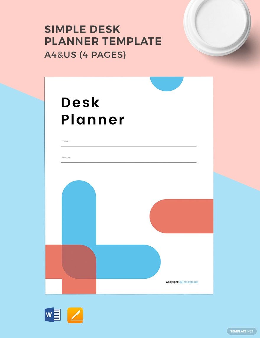 Free Simple Desk Planner Template