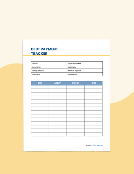 Free Debt Planner Template