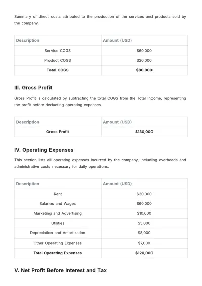 Free Salon Income Statement Template to Edit Online