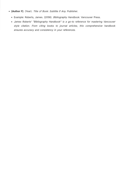 Free Bibliography for Books Template to Edit Online