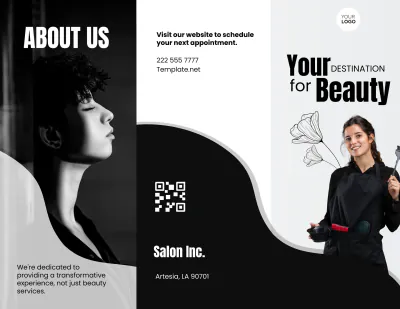 Free Salon Menu Brochure Template to Edit Online