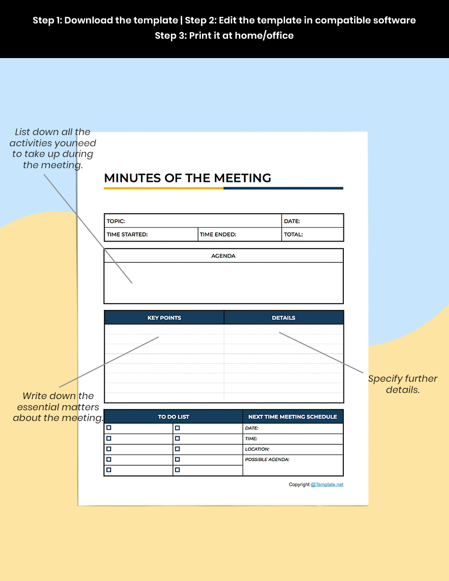 Basic Meeting Planner Template