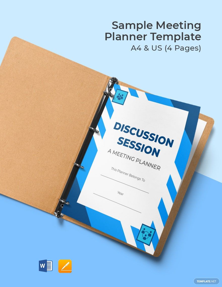 Sample Meeting Planner Template