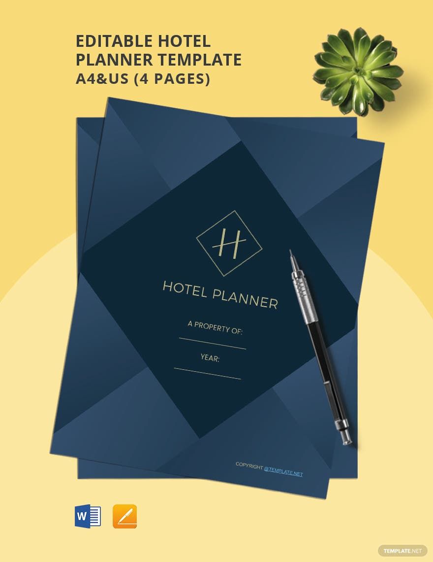 Editable Hotel Planner Template