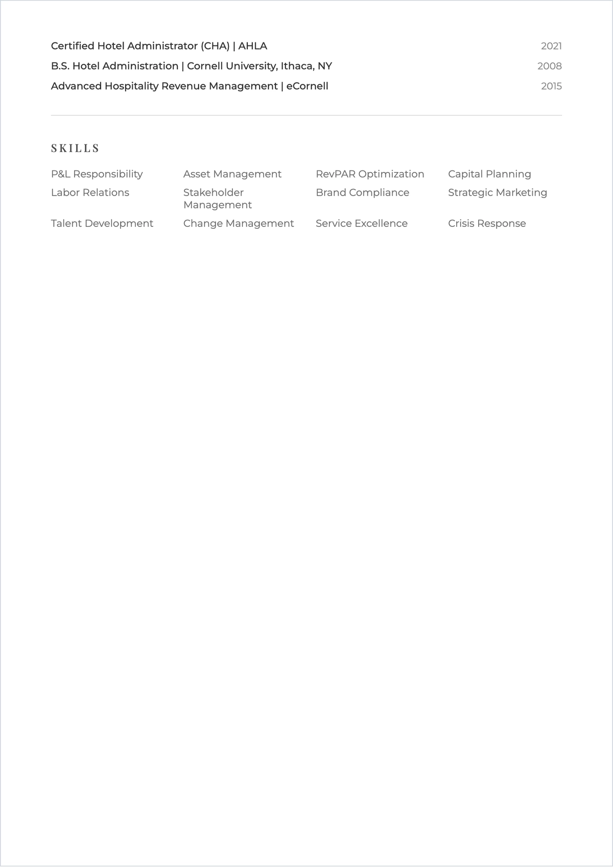Free General Manager Resume Template to Edit Online