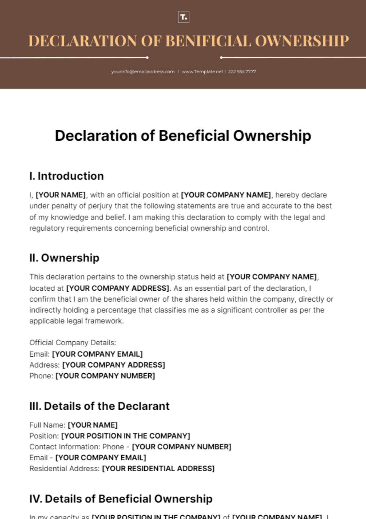 FREE Declaration Templates & Examples - Edit Online & Download