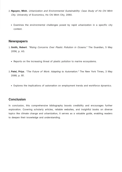 Free Website Bibliography Template to Edit Online