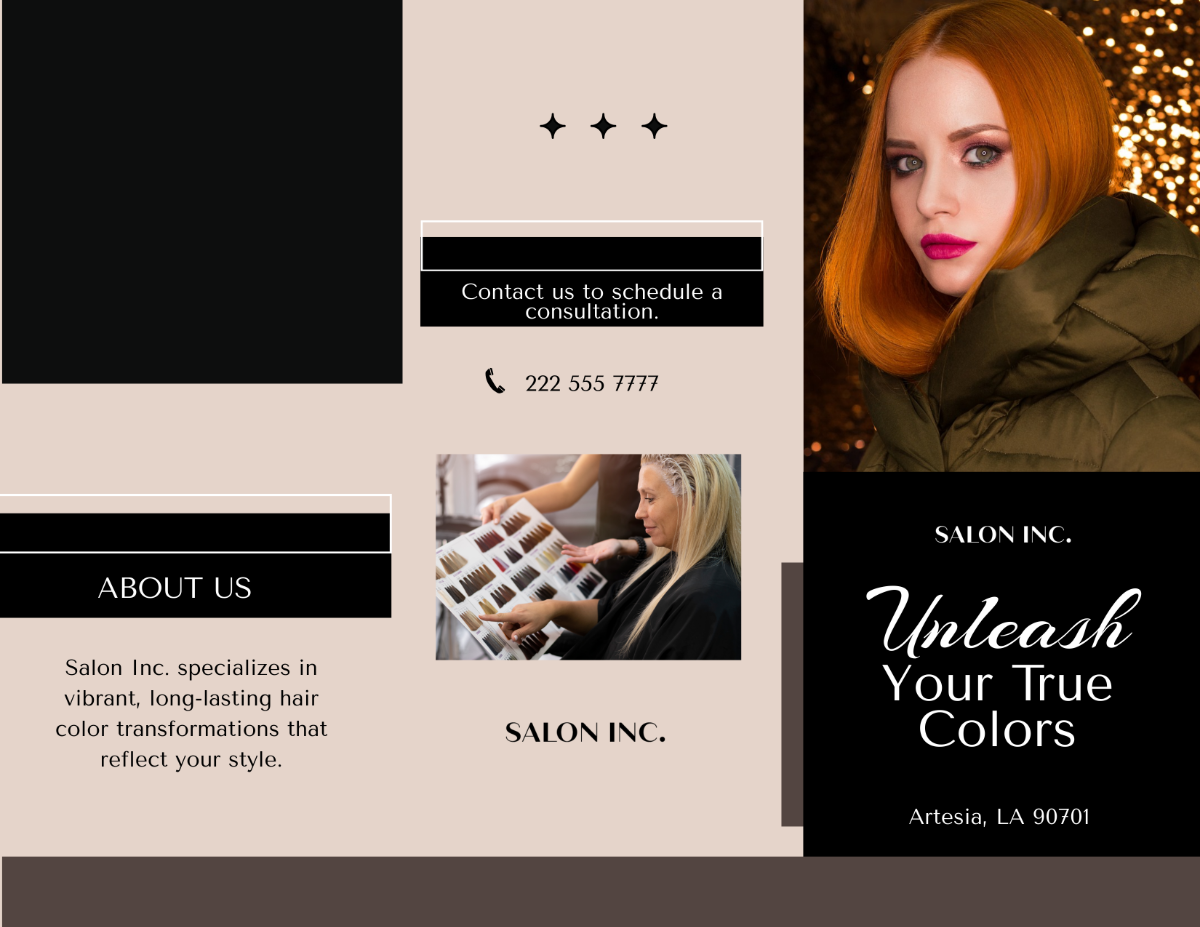 Free Salon Hair Color Brochure Template