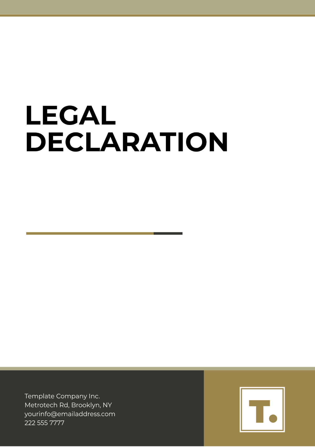 Free Legal Declaration Template