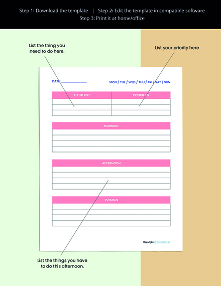 Free Editable Personal Planner Template - Word, Apple Pages | Template.net