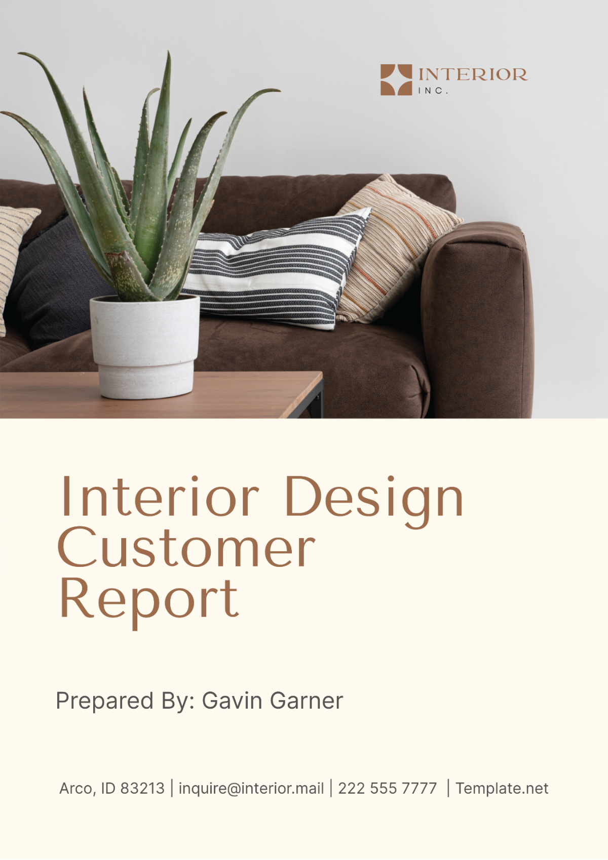 Interior Design Customer Report Template - Edit Online & Download