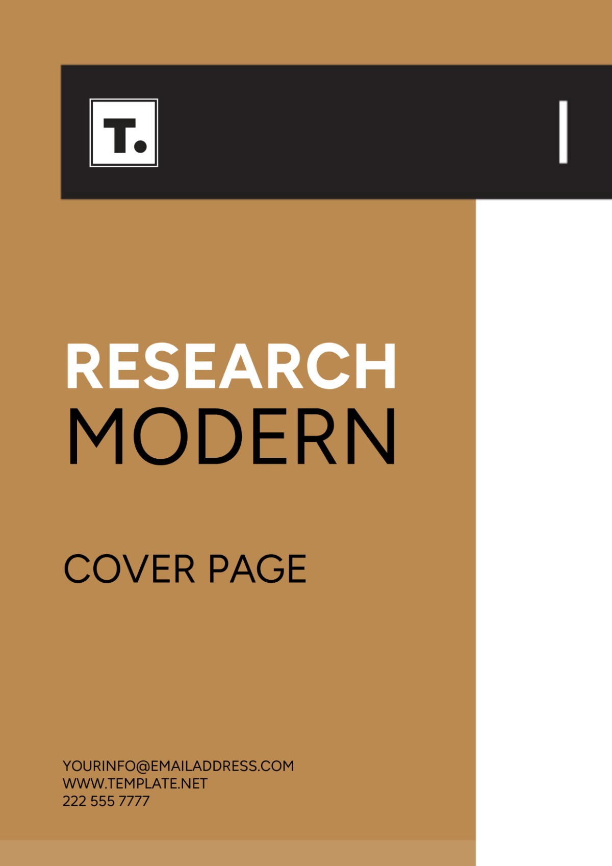 Free Research Modern Cover Page Template