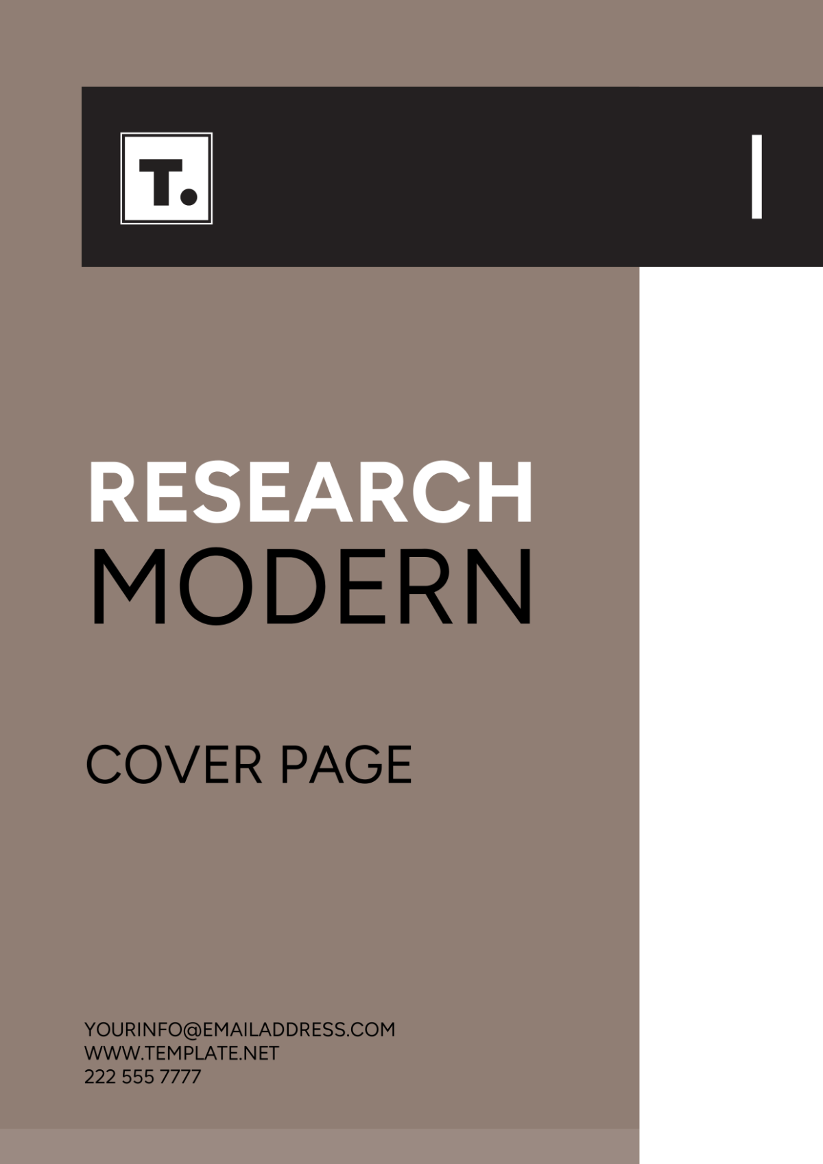 Research Modern Cover Page Template