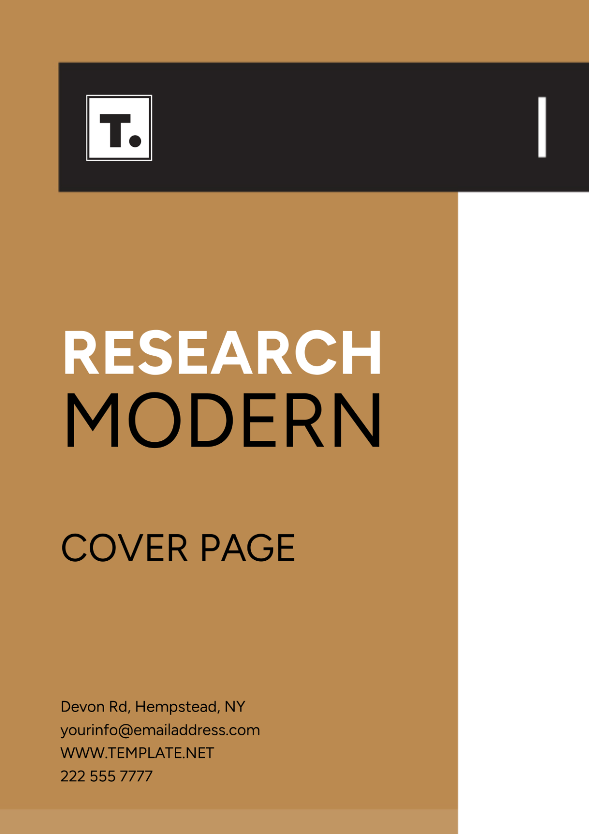 Research Modern Cover Page
