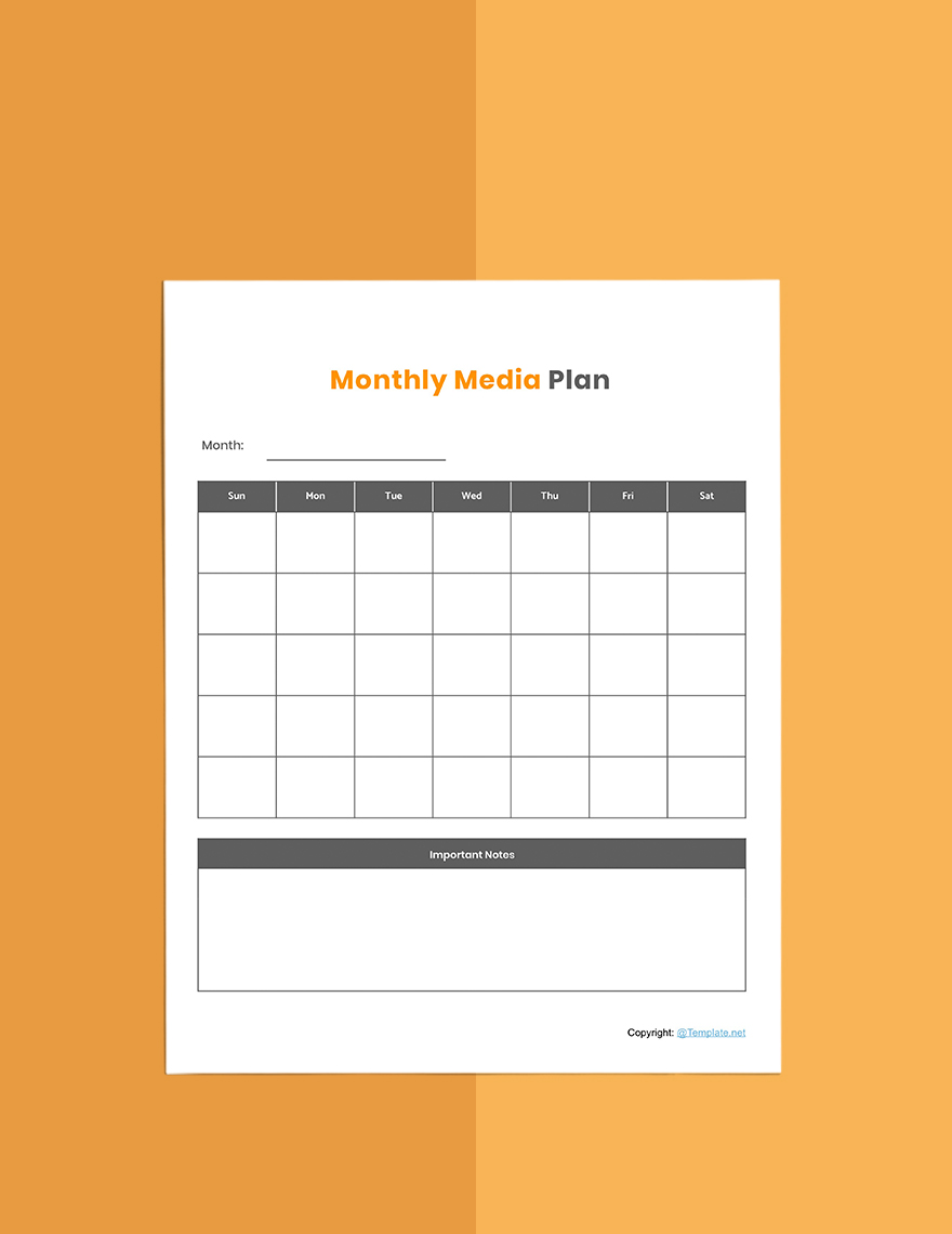 Basic Media planner template Sample