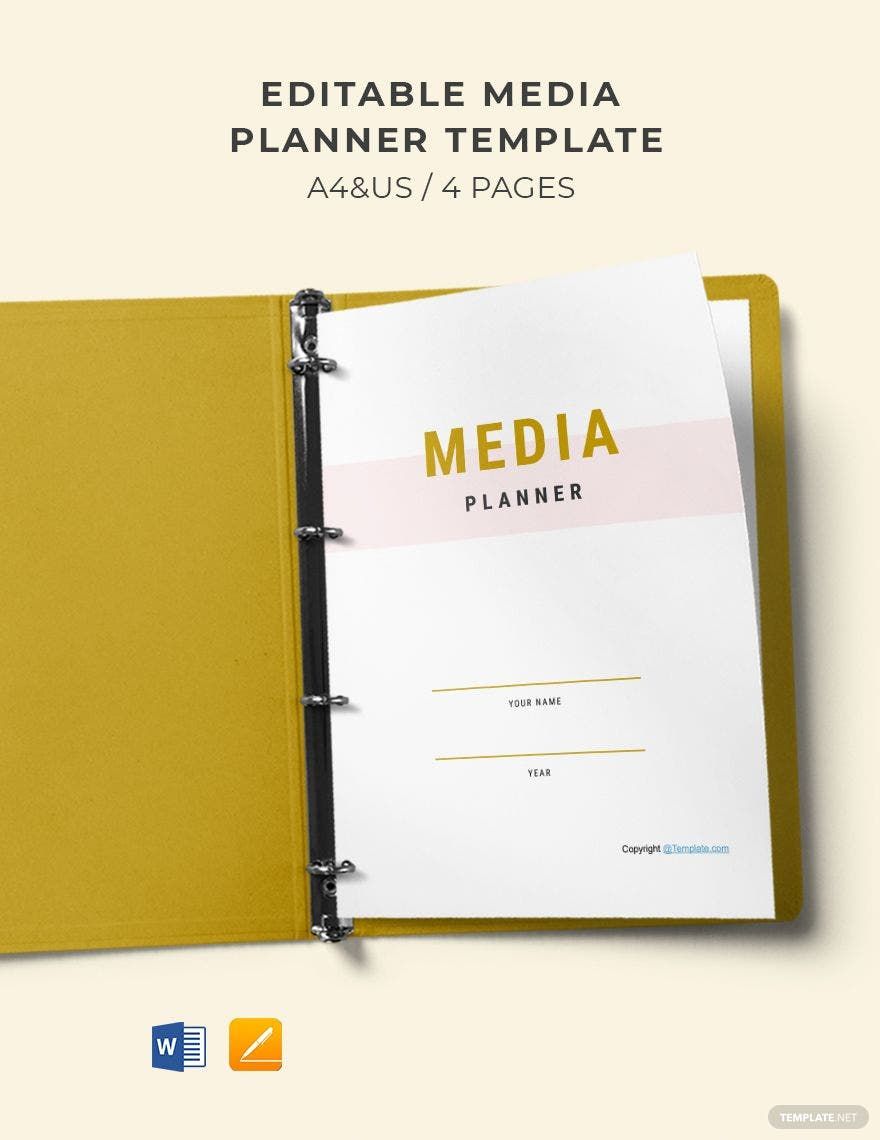 Free Editable Media Planner Template