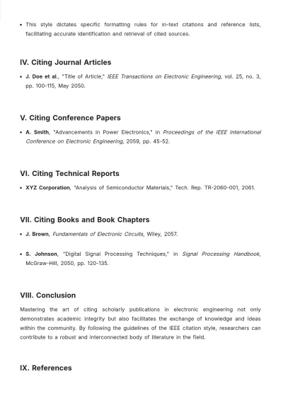 Free IEEE Bibliography Template to Edit Online