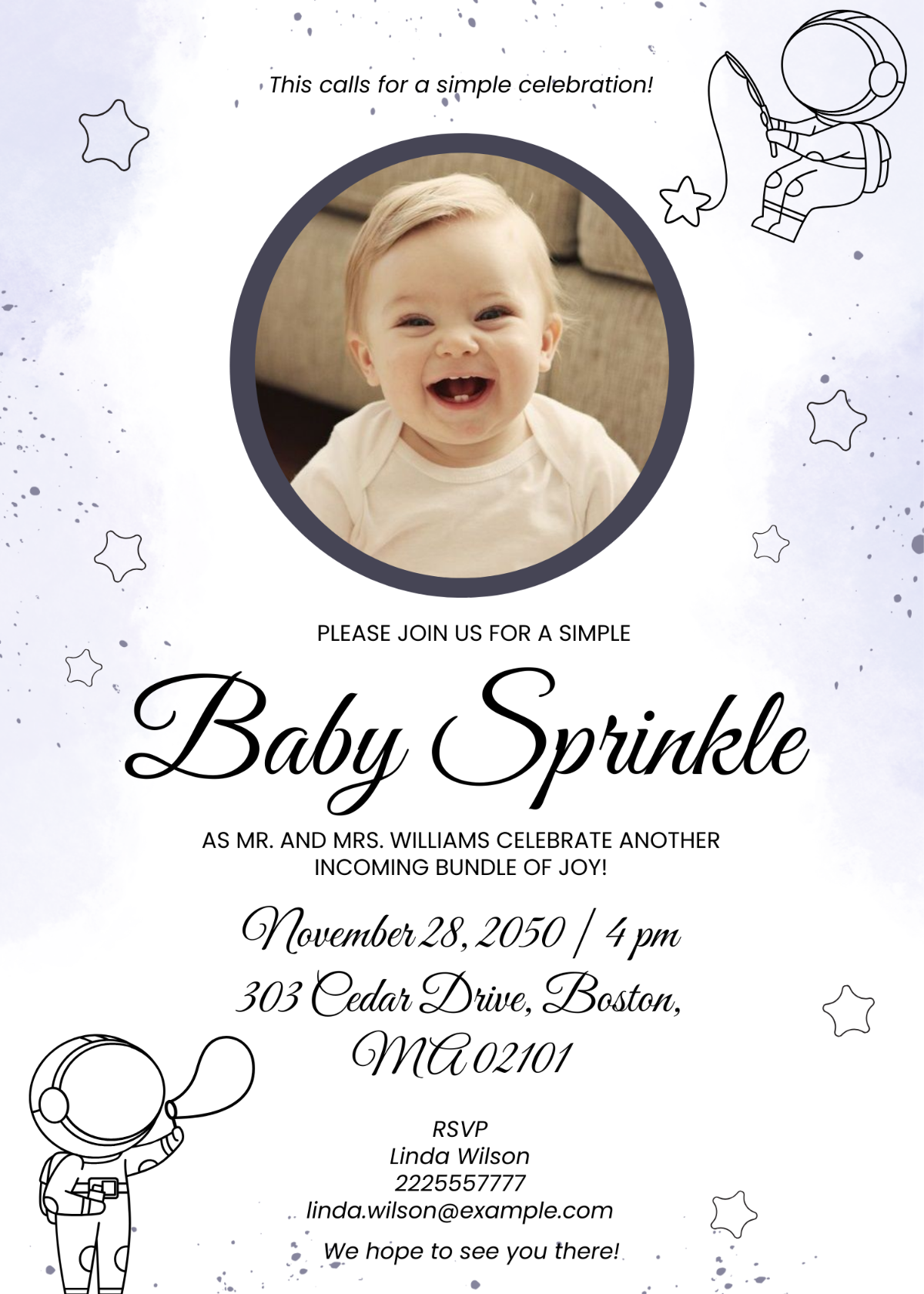 Baby Sprinkle Gender Neutral Ceremony Invitation