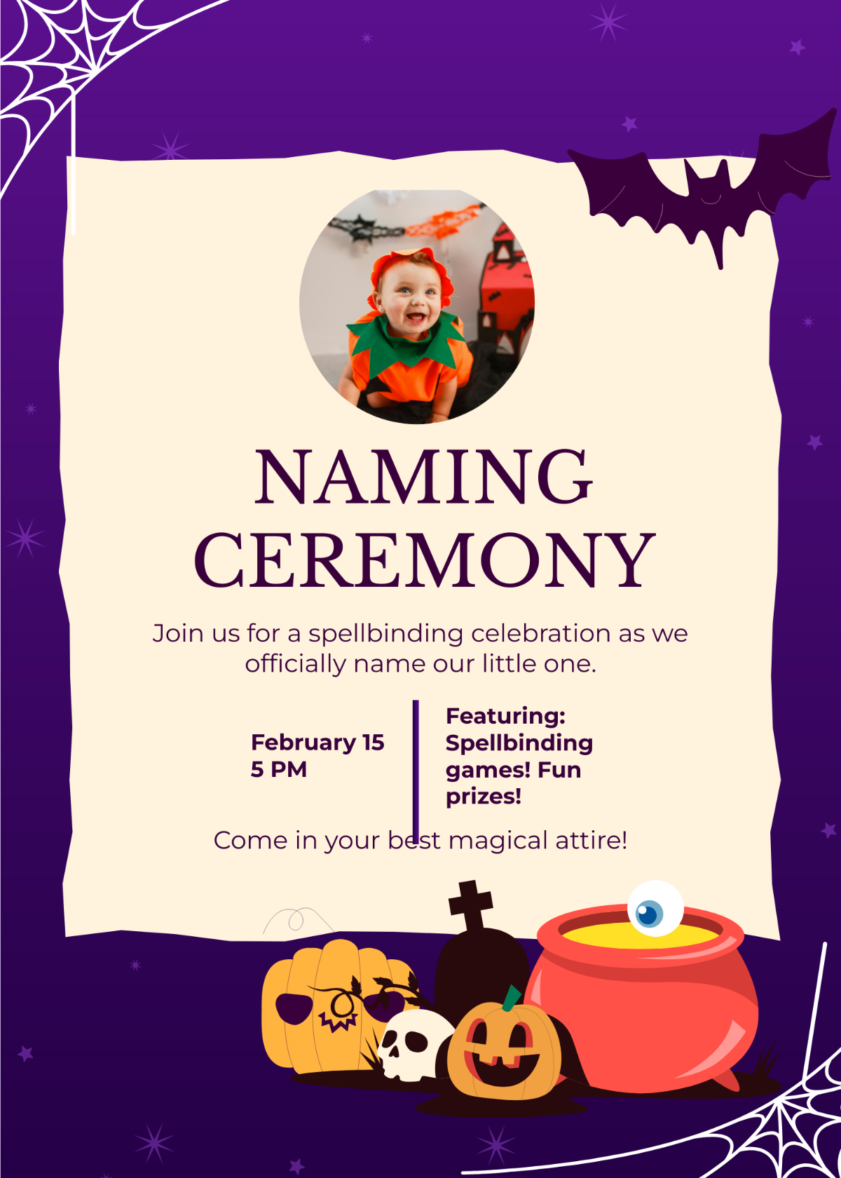 Vampirina Naming Ceremony Invitation Template
