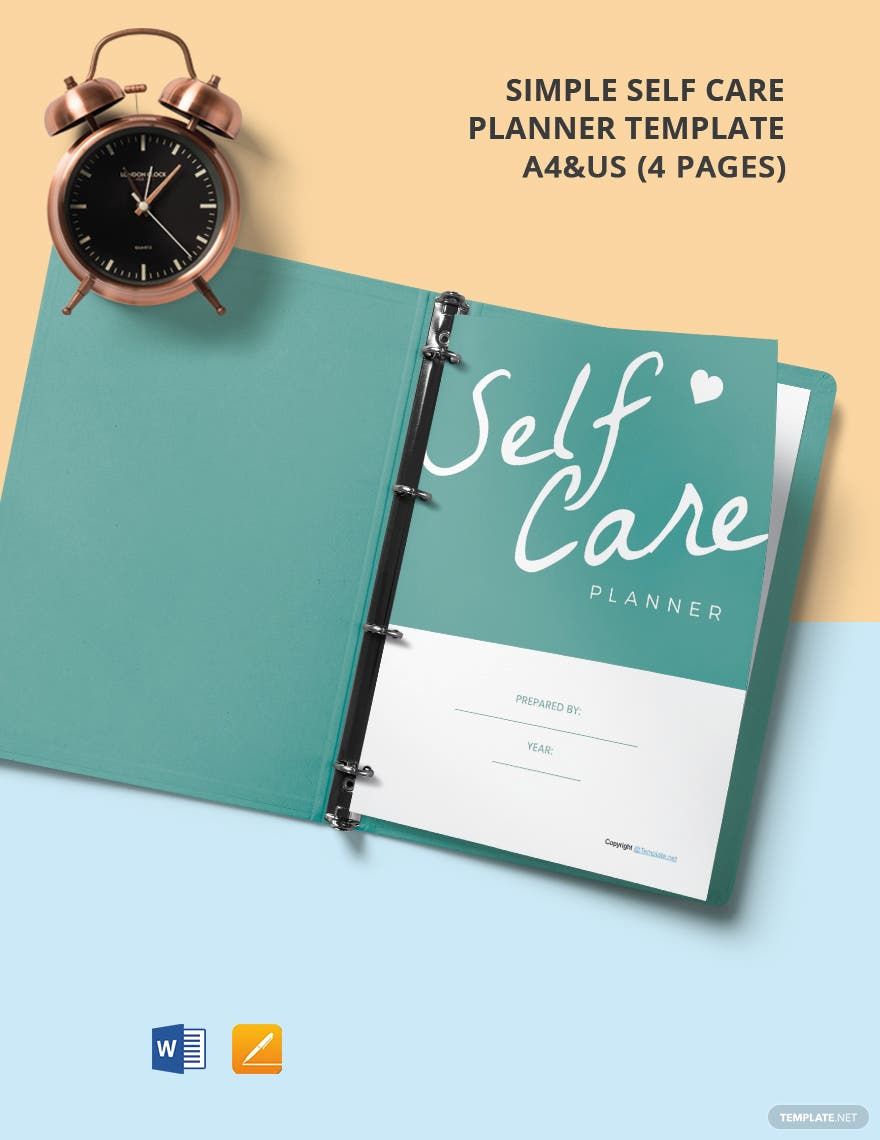 Simple Self Care Planner Template