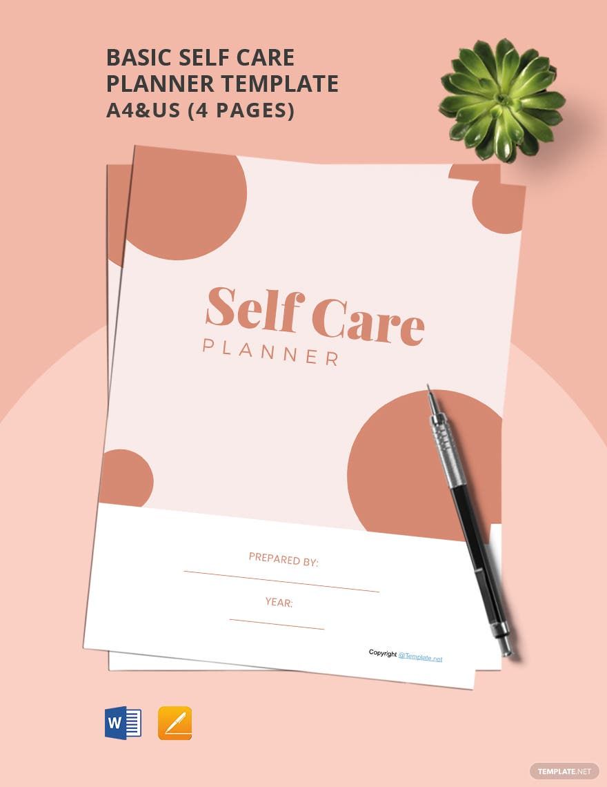 Basic Self Care Planner Template