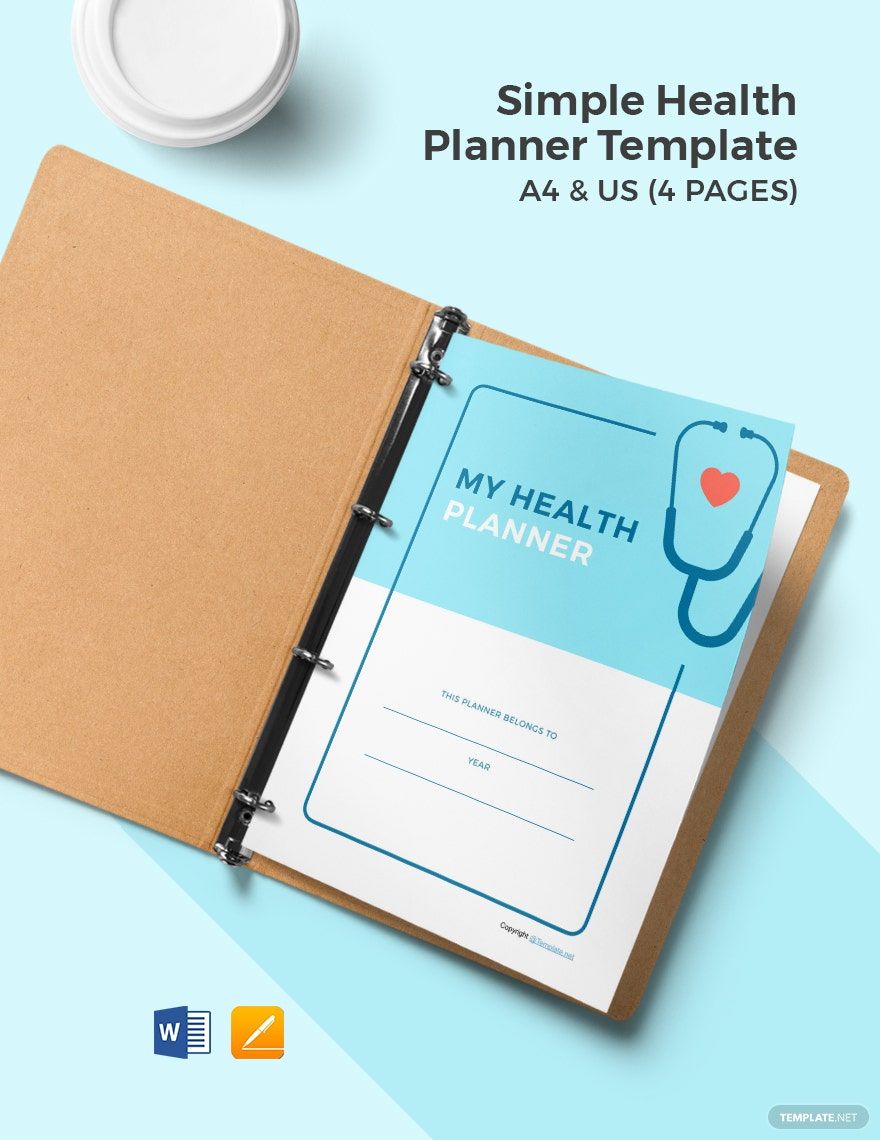 Free Simple Health Planner Template