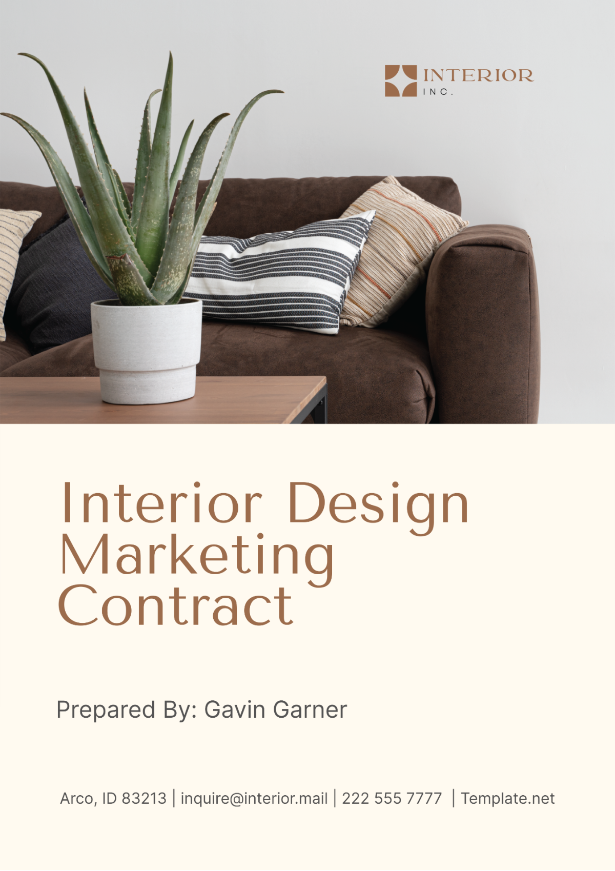 Interior Design Marketing Contract Template - Edit Online & Download