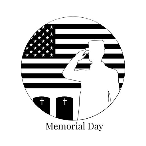 Black and White Memorial Day Clipart