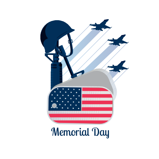 Honor Memorial Day Clipart Template