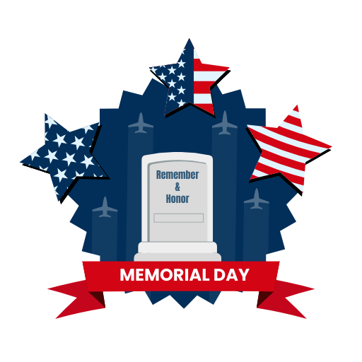 Memorial Day Remembrance Clipart Template