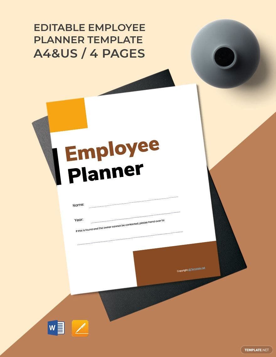 Editable Employee Planner Template