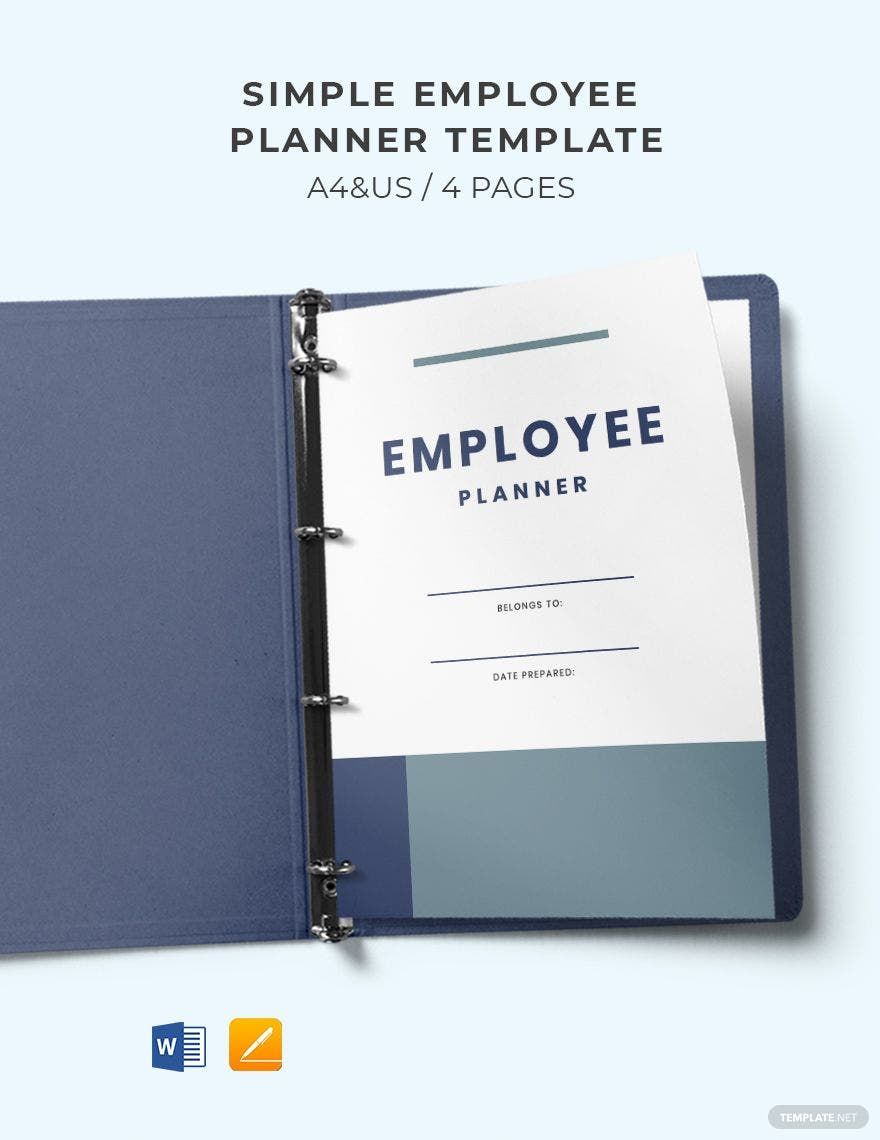 Simple Employee Planner Template