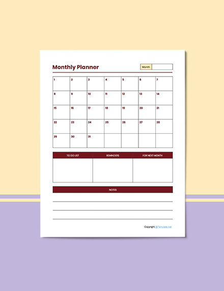 FREE Basic Employee Planner Template - Word (DOC) | Apple (MAC) Pages