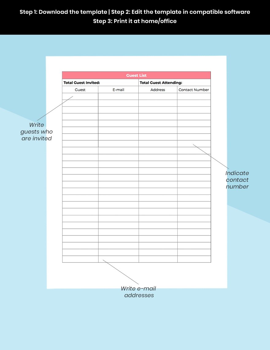 Simple Baby Shower Planner Template