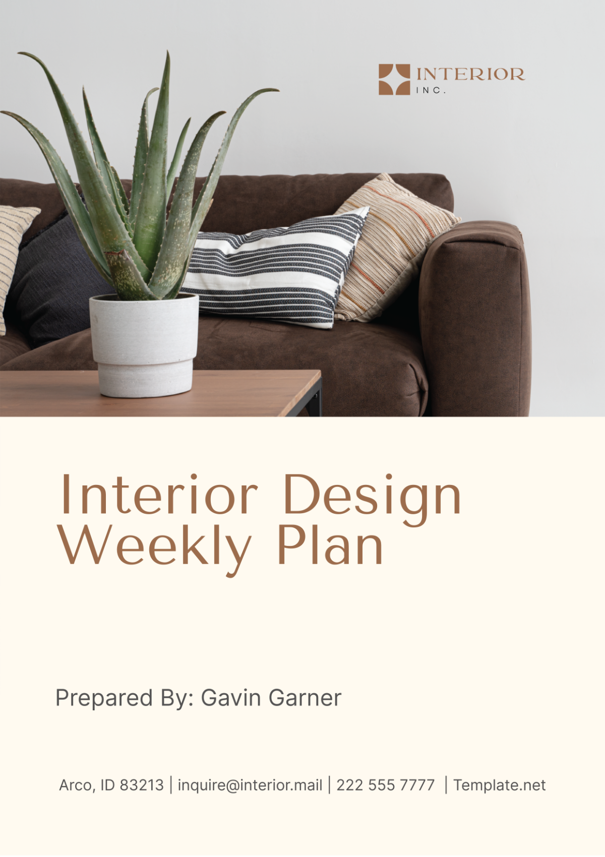 Interior Design Weekly Plan Template - Edit Online & Download