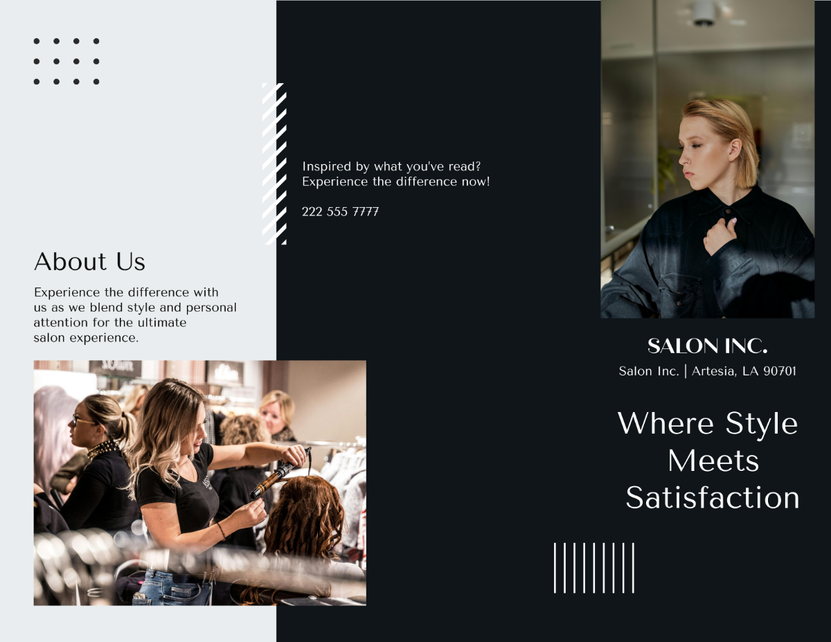 Salon Client Testimonials Brochure Template