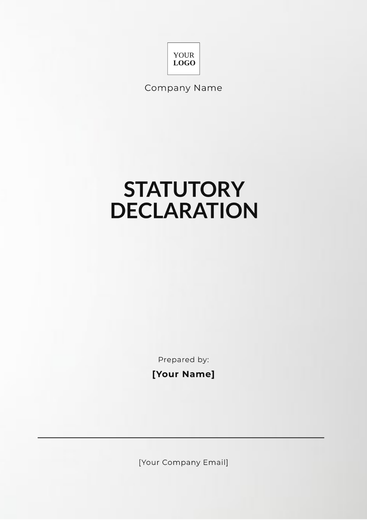 Statutory Declaration Template - Edit Online & Download