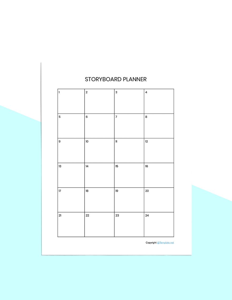 Basic Story Planner Template Format