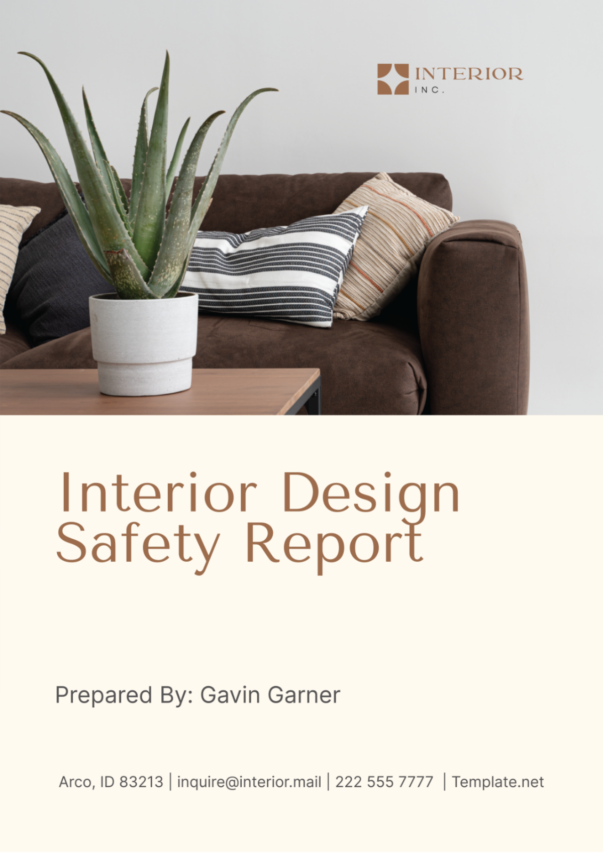 Interior Design Safety Report Template - Edit Online & Download