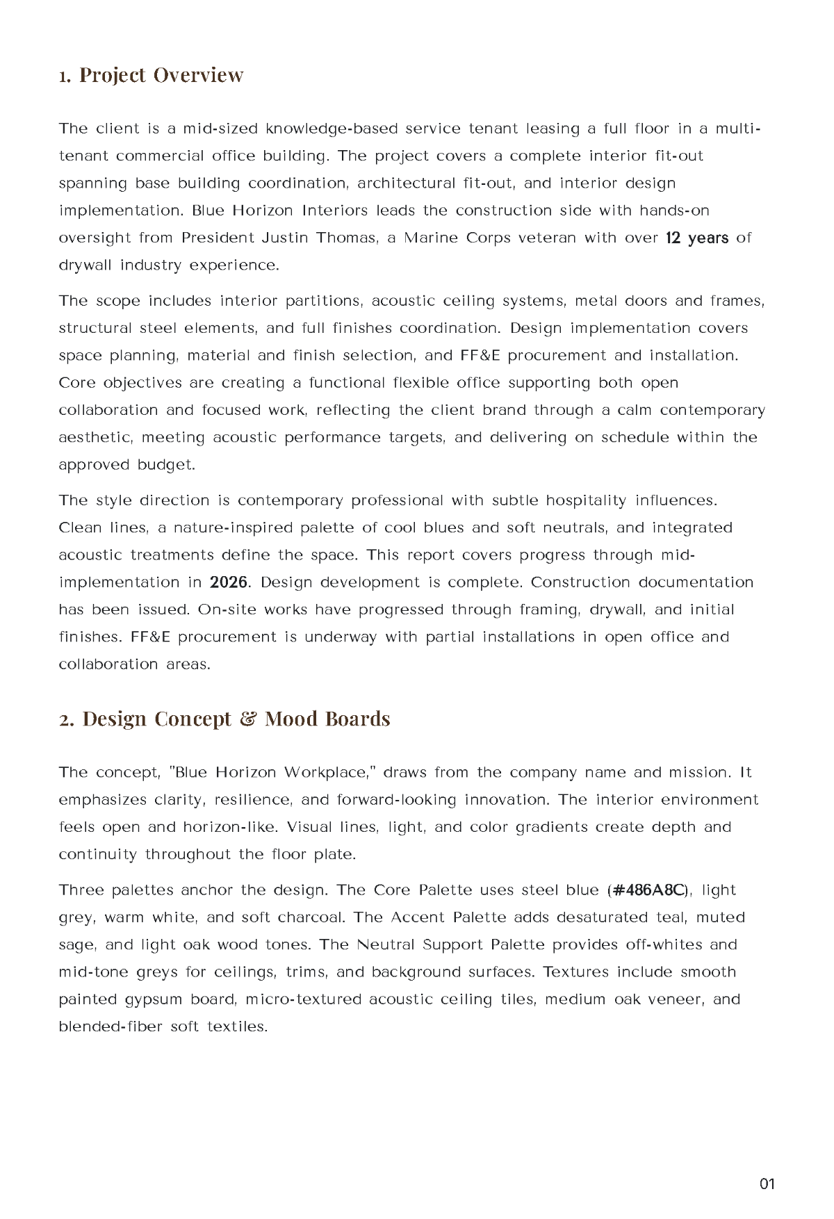 Free Interior Design Project Report Template to Edit Online