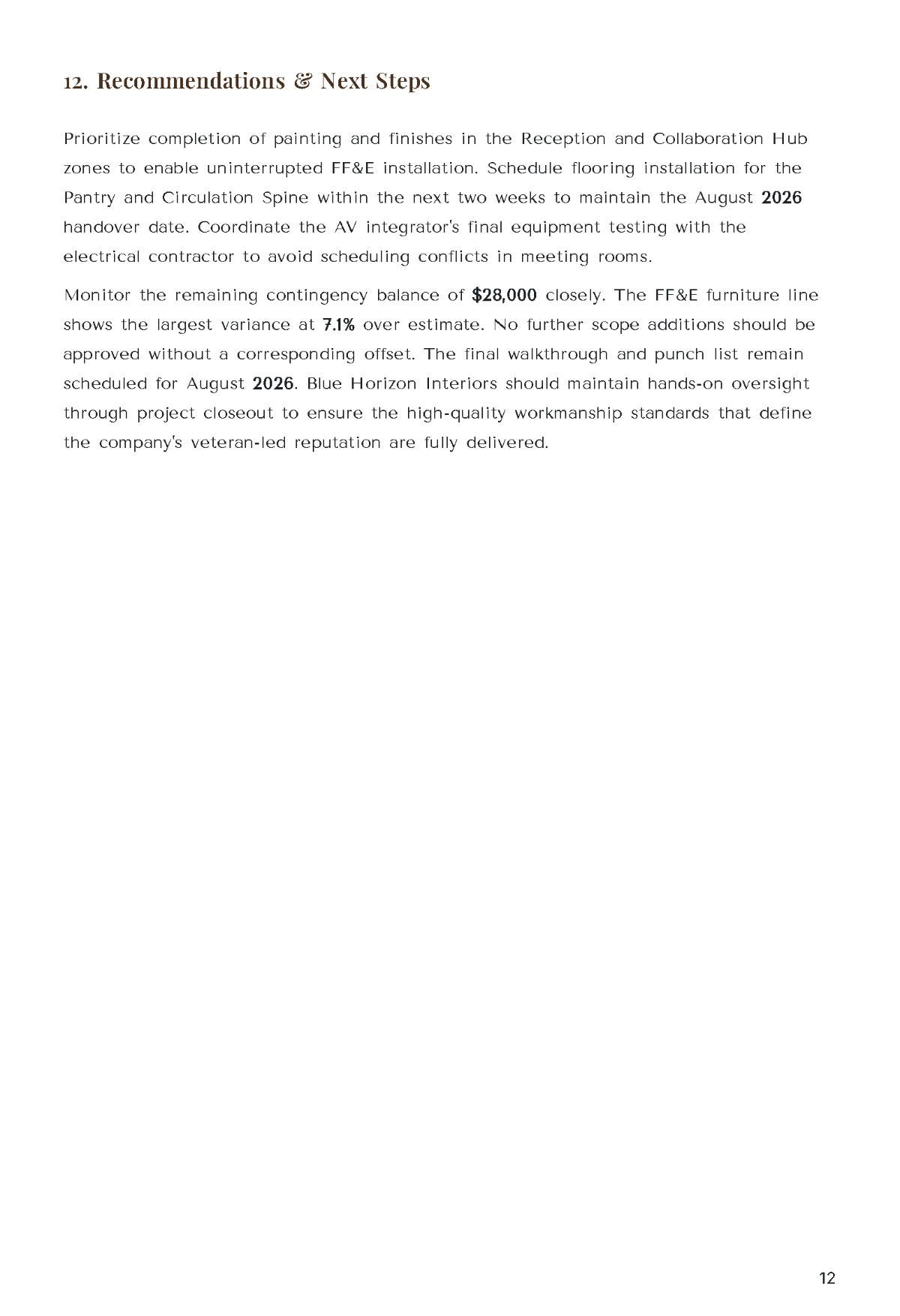 Free Interior Design Project Report Template to Edit Online